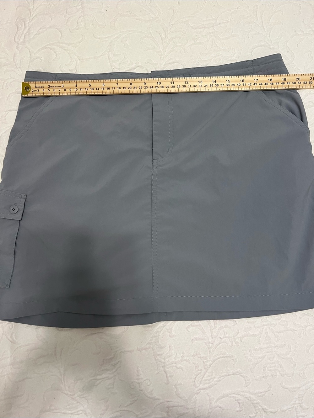 Patagonia Slate Gray/Green Outdoor Skirt with Drawstring and Pockets size 12 - Picture 4 of 13